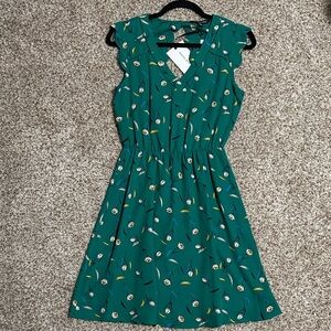 41 Hawthorn Kelly Green Floral Mini Dress